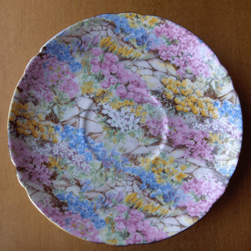 Shelley Rock Garden chintz cup and saucer set~Ripon shape~Made in England - Picture 3 of 6