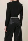 NWT Line & Dot Vaughn Cropped Blazer in Black with embelished Rhinestones size S — photo 2
