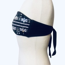 Victoria s Secret Strapless Bandeau Swim Top Embellished Beaded Sequined Small