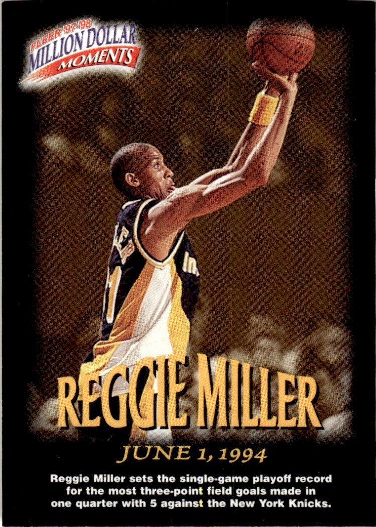 1997-98 Fleer Million Dollar Moments Reggie Miller Indiana Pacers #43 16072