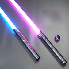Metal Dueling Lightsaber for Adults  Teens - Heavy-Duty Large, Black