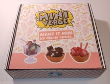 New MGA's Miniverse Make It Mini Ice Cream Social 30 Piece Set Food Miniatures