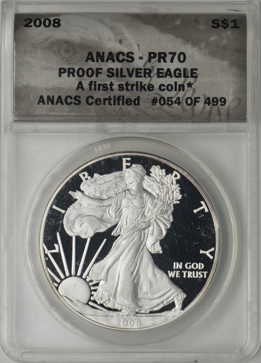 American Eagle PR 70 Graded 2008 Silver Bullion Coins for sale | eBay