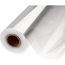 Clear cellophane wrap roll 34.5” wide x 220 ft long, 3 mil thickplasti