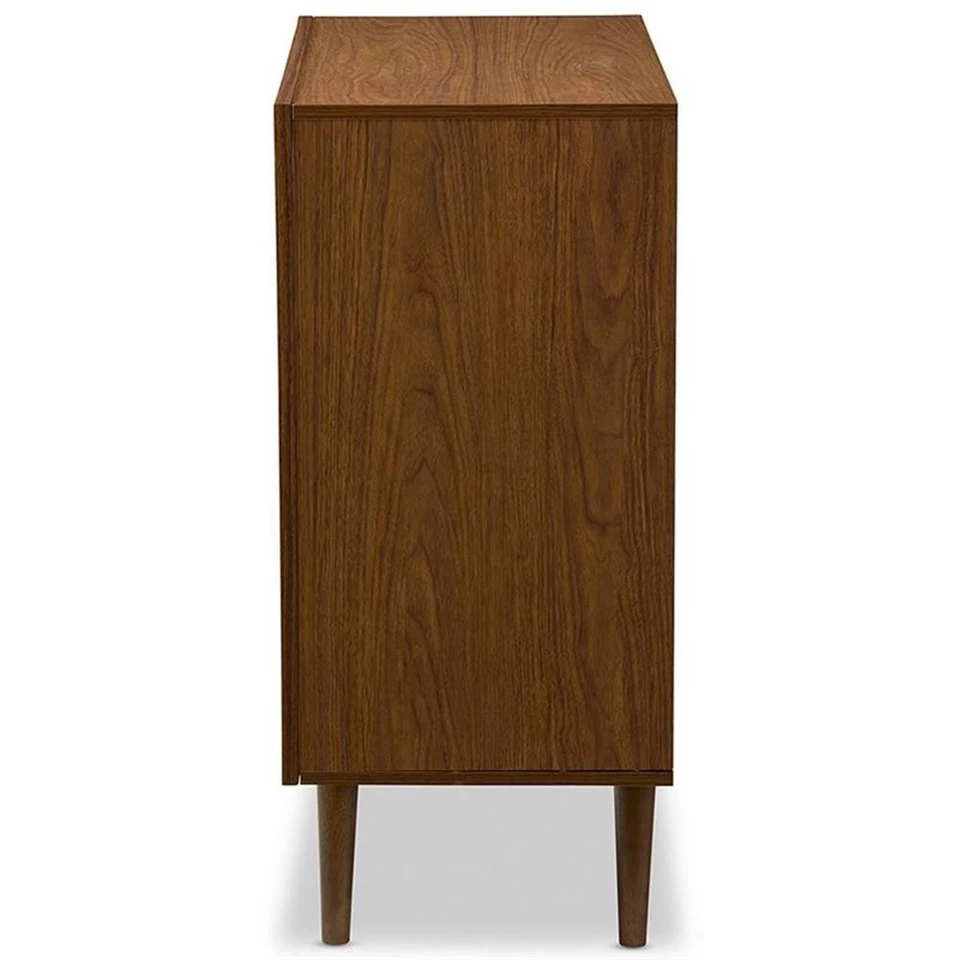 Baxton Studio Harlow 3 Drawer Chest in White and Walnut - Image 4 of 4