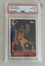 KOBE BRYANT PSA 10 1996-97 TOPPS BASKETBALL #138 ROOKIE RC LAKERS