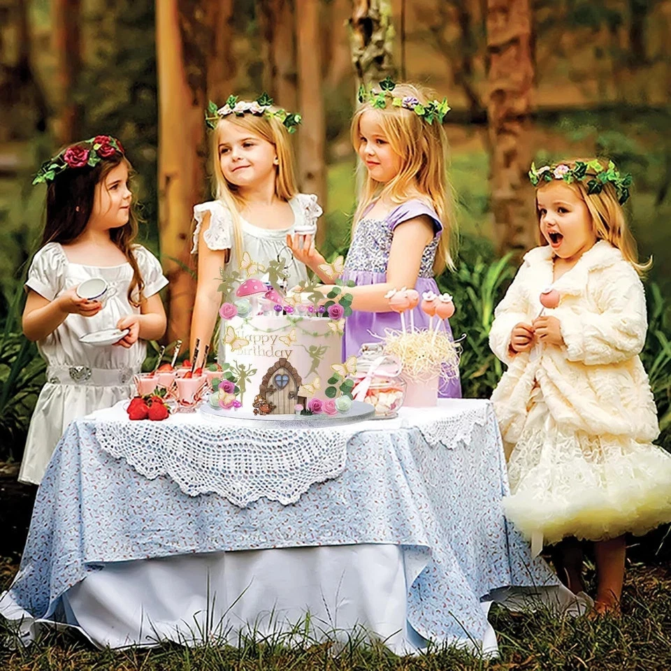 39Pcs фея торт Toppers фея торт украшение розовый гриб двери бабочка - Изображение 4 из 4