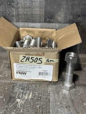 FNW FNWNBSS41U 304 SS 150# Flange Bolt  And Nut Set of 16, 3/4  x 3-1/8  New