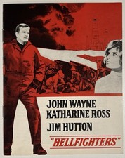 Hellfighters (1968) Danish Mini Pressbook. John Wayne - rare Foreign Promo VG+