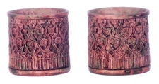 Dollhouse Miniature Ancient  Round Planter Large, Set of 2, by Falcon Miniatures