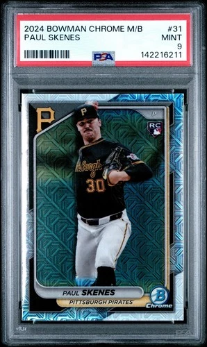 2024 Bowman Chrome - Paul Skenes #31 Mojo Refractor (RC) PSA 9