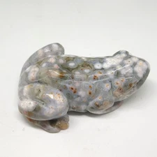 313g eight chakras ocean jasper frog carving ornaments