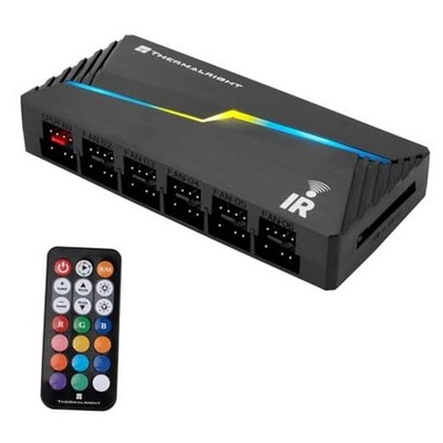 Thermalright ARGB and Fan HUB X12 IR Black,12-Port 4Pin PWM Controller,5V-3pin 