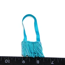 Blue Fringe Cloth Purse Part Handbag Bag Doll Fashion Miniature Clothes Barbie