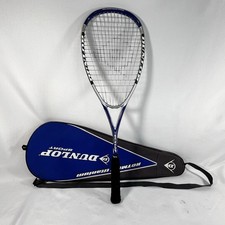 Dunlop Blackstorm Titanium Squash Racquet Blue/Black/White w/full Cover Bag