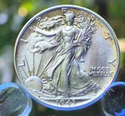 1943-P Walking Liberty Half Dollar 90% Silver Toner Strong MS Features 50C