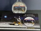 2019 1oz Silver Liberty Eagle. “Moon Landing - Lunar Module“.  COA in Capsule.