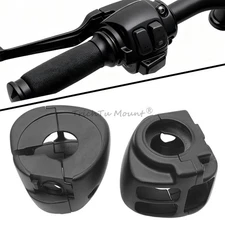 Black Handlebar Switch Housing Covers Fits for Harley Street Bob FXBB 2018-2020