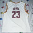 Adidas LeBron James #23 Cleveland Cavaliers NBA Jersey L White/Maroon/Yellow — photo 2