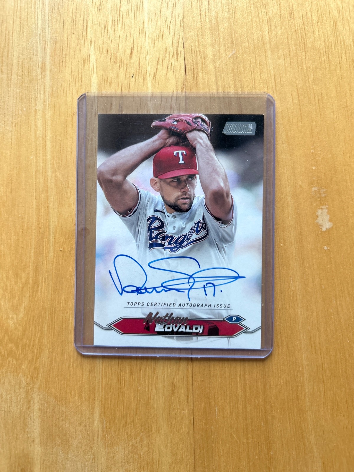 Nathan Eovaldi 2022 Topps Stadium Club On Card Auto - Rangers