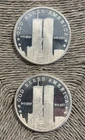 TWO | 1oz  .999 Silver Rounds | God Bless America World Trade Center | Collector