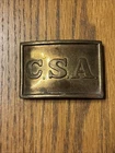 Brass C.S.A. Repro Belt Buckle Civil War Confederate
