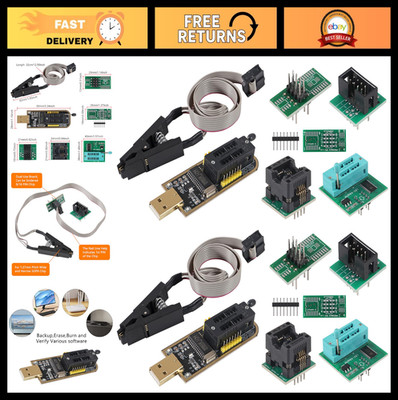 2 Sets SOIC8 SOP8 Test Clip for EEPROM 93CXX/25CXX + CH341A USB Programmer Kit