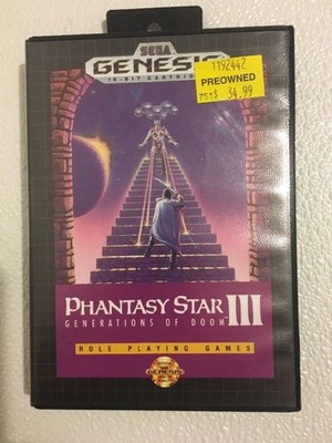 Phantasy Star III: Generations of Doom (Sega Genesis, 1991) {Complete In Box}