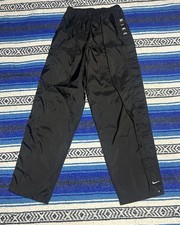 Vintage Nike Tearaway Pants Men s Large Black Nylon Snap Breakaway Warm Up