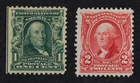 CKStamps: US Stamps Collection Scott#300 301 1c 2c Mint H OG
