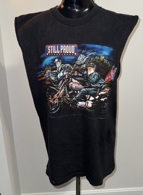 VTG 90s HARLEY DAVIDSON STILL PROUD COASTAL MYRTLE BEACH SC SLEEVELESS T-SHIRT M