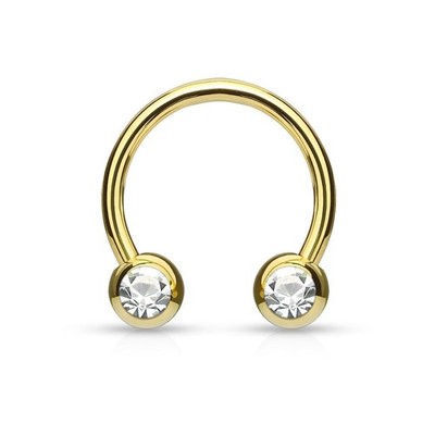 Orecchini Forati Jet Nero Con Cristalli Rivoli E Magneti - In Gate Impressions Per Esposizione Cavalli