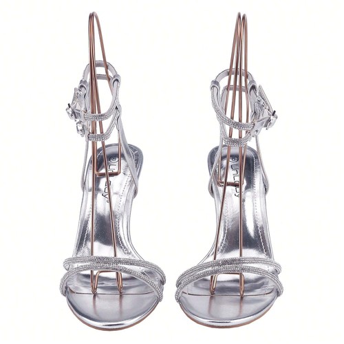 Women's Lace Up Heels Stiletto High Heeled Sandals Square Open Toe Strappy Heels - Picture 12 of 48
