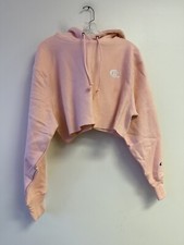 Champion Reverse Weave Sweatshirt Women s Small Spellout Crewneck Purple N157