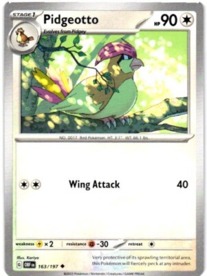 2023 ポケモン Pidgeotto #017 マスターボールリバースホロ Pidgeotto Reverse Holo NM 017/165 Scarlet & Violet 151 Pokemon