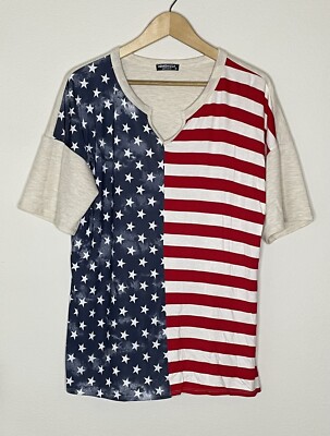 NWOT Plus Size 4th Of July Flag Top Size 1X