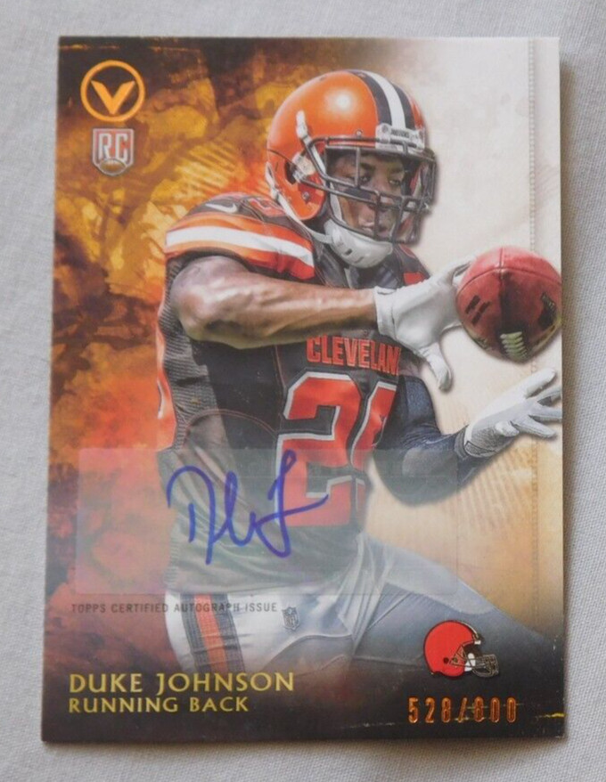Duke Johnson Topps Valor #41 Autograph