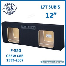 12" Dual L7T Sealed Slim Ford F350 1999 - 2007 Sub Box Ground Shaker 12" L7T