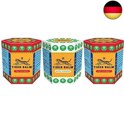 2 x Red Tiger Balm 21g + 1 x White Tiger Balm 21g (3er Pack)