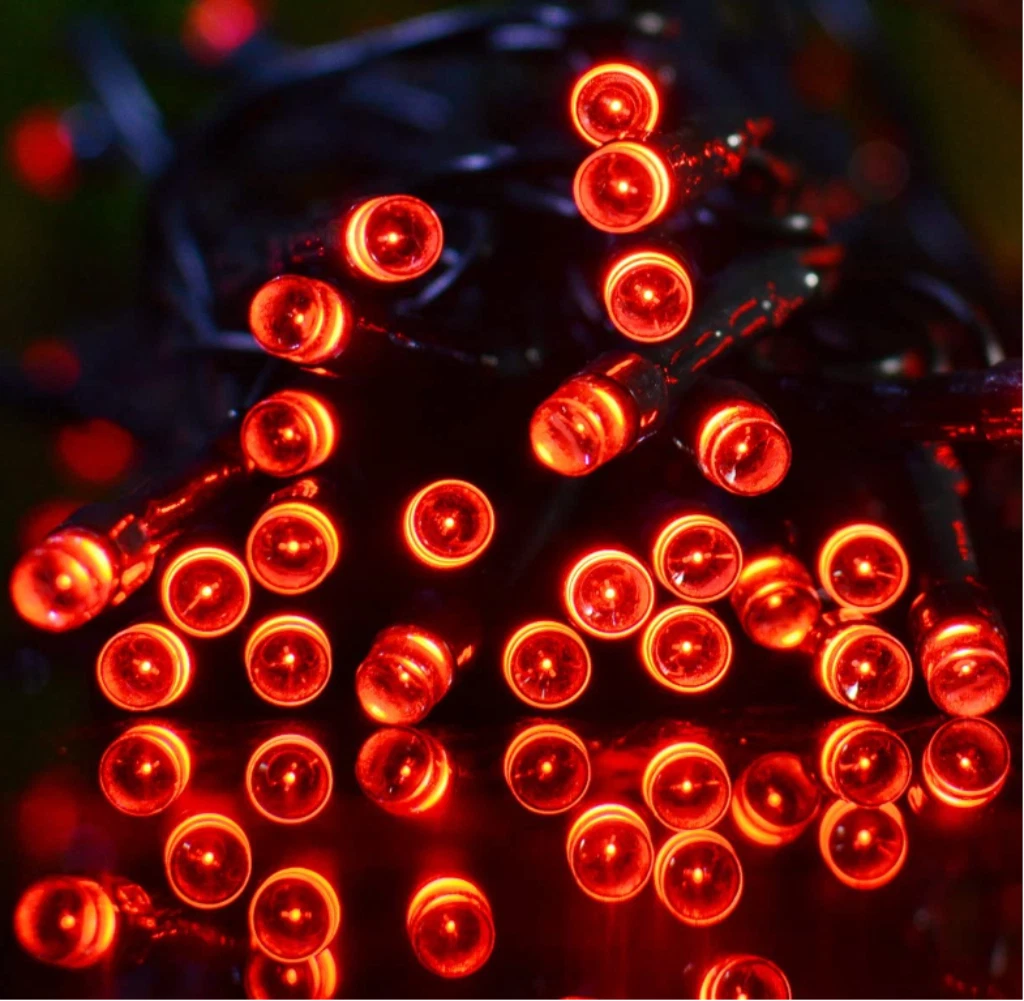 2x 200 LED 20.9M RED SOLAR CHRISTMAS WEDDING PARTY FAIRY STRING