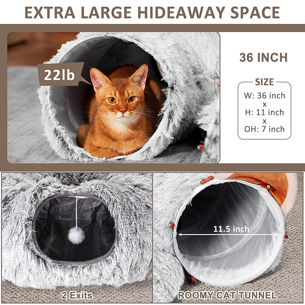 Cat Beds For Indoor Cats Cat Tunnel With Cat Bed For Indoor Cats