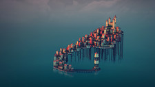 Landscape townscaper town castle architecture Custom Gaming Mat Desk