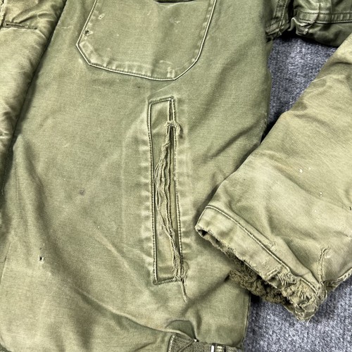 US Navy Military A-2 Intermediate Cold Weather Deck Jacket Medium VTG 60s USN - Picture 4 of 20