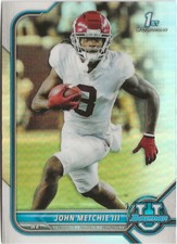 2022 Bowman Chrome University John Metchie III Refractor SP RC Houston Texans