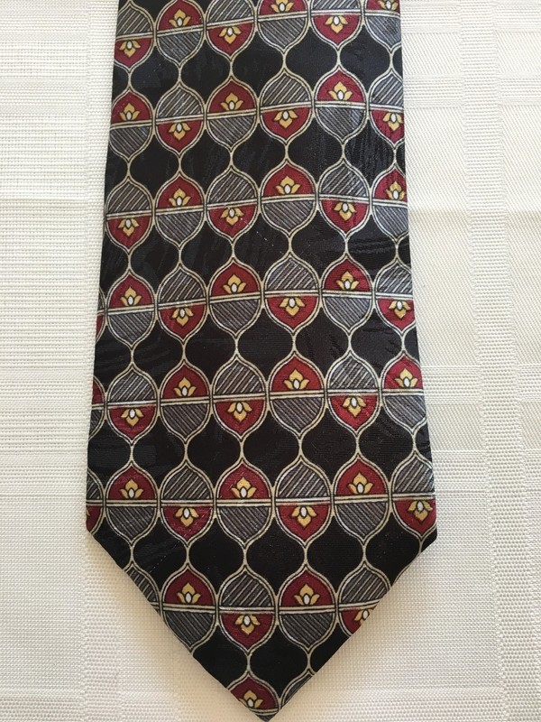 Tie -  Men's Tie by Ketch, grey, black, red, white