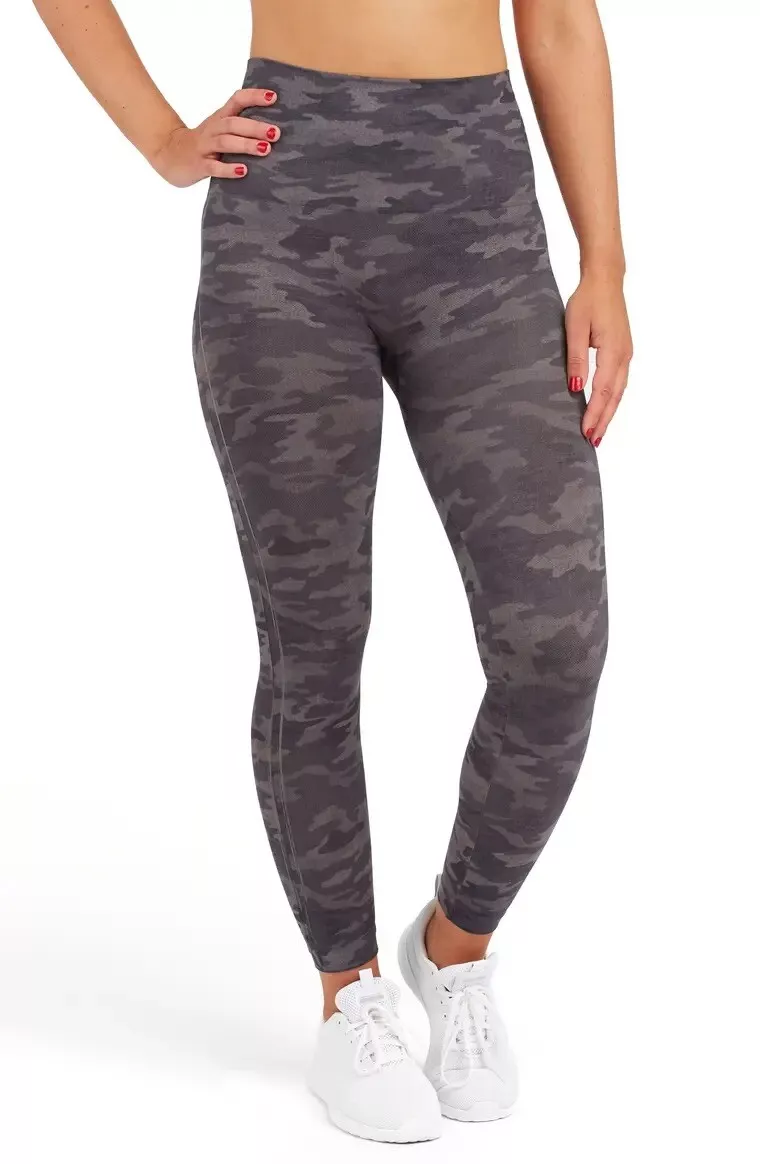 Spanx Look at Me Now Seamless Leggings - FL3515 - Grey/Heather Camo -  Medium