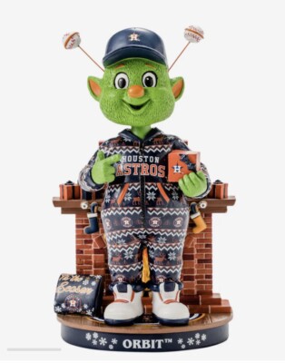 Orbit Houston Astros Holiday Pajamas Mascot Bobblehead Christmas