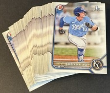 x58 Cayden Wallace 2022 (1st) Bowman Draft #12 Rookie Card RC lot/set Royals hot