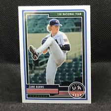 ZANE BURNS 2023 PANINI USA Stars & Stripes #23 15U NATIONAL 