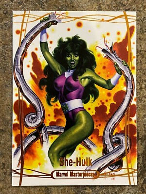 2016 Marvel Masterpieces Orange #76 OMEGA She-Hulk #99/99  (PC)  
